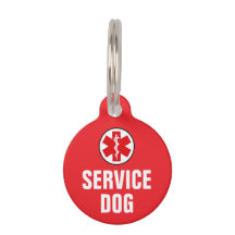 Servicehund Djur Medicinsk Varnings Symbol Röd