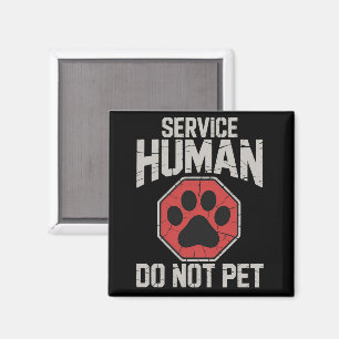 Servicehund Människa Rör Inte Räddningshund Ägare  Magnet