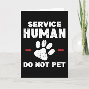 Servicehund, rör inte människa, rolig present till kort