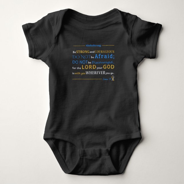 ServiceJulias slagsmål!  Joshua 1:9 T Shirt (Framsida)