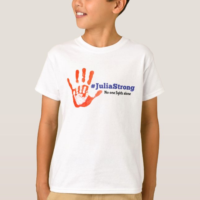ServiceJulias slagsmål!  Krigare Handprint T Shirt (Framsida)