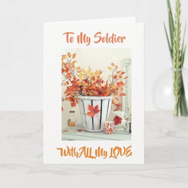 SERVICEMAN ELLER SERVICE WOMAN'S THANKSGIVING HELGKORT (Framsida)