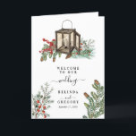 Serviceorder för Winter Gräs Träd Lantern Bröllop Program<br><div class="desc">Ett vintertema: elegant, gräs träd och bröllop. En färgstark jultomtedesign som innehåller rustik vattenfärg gräs grenar, gräs-koner för att skapa en elegant vinterbröllopsdesign. En elegant botanisk perfekt för alla som skogarna i kärlek gräs och vintern. En elegant vinter-rustik gräs träd tog upp bröllop-ordningens programkortsutformning med modernt inslag. Det finns också...</div>