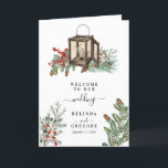 Serviceorder för Winter Gräs Träd Lantern Bröllop Program<br><div class="desc">Ett vintertema: elegant, gräs träd och bröllop. En färgstark jultomtedesign som innehåller rustik vattenfärg gräs grenar, gräs-koner för att skapa en elegant vinterbröllopsdesign. En elegant botanisk perfekt för alla som skogarna i kärlek gräs och vintern. En elegant vinter-rustik gräs träd tog upp bröllop-ordningens programkortsutformning med modernt inslag. Det finns också...</div>