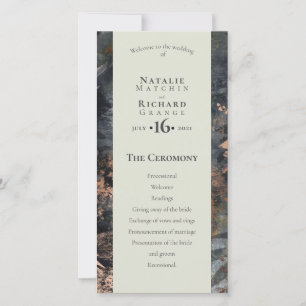 Serviceorder, program Slate & Grått gilded