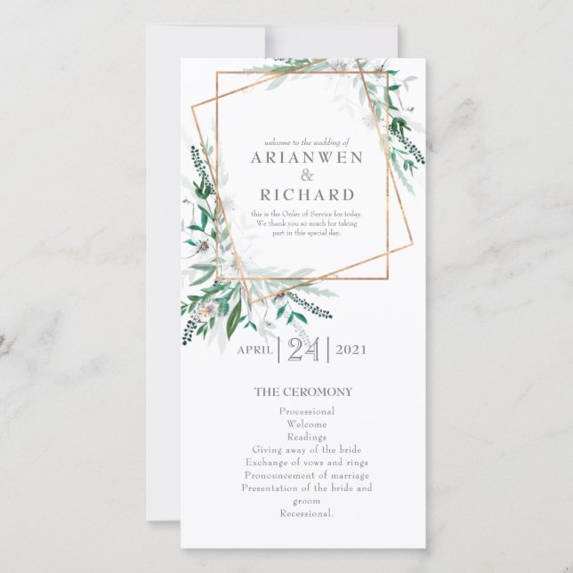 Serviceordning, program, geometrisk nr 2 (Framsida)