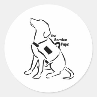 ServicePups-Stickers Runt Klistermärke