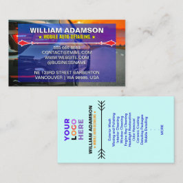 Services of Auto Detailing, Auto Repair Logo Visitkort
