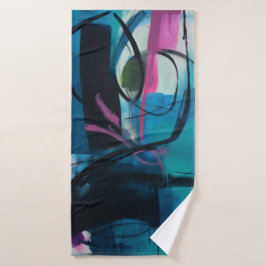 Serviette de plage art abstrait 