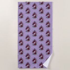 Serviette de Plage - Bouquet de Violettes
