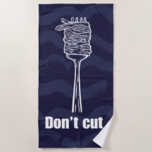 Serviette de plage - Humour spaghetti & dolce vita