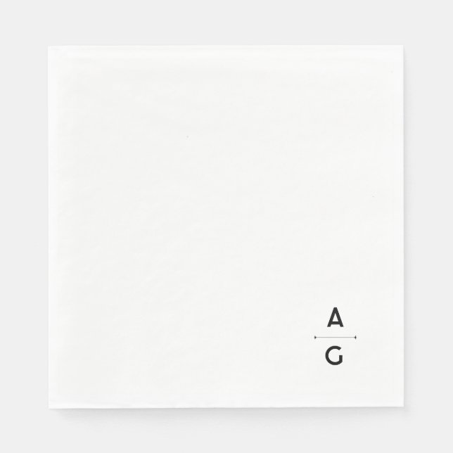 Serviette en papier de mariage "Lettrus" Pappersservett (Framsidan)