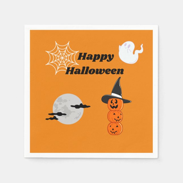 Serviette en papier happy halloween pappersservett (Framsidan)