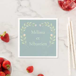 Serviette en papier pour mariage personnalisable pappersservett