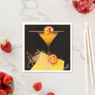 Serviette - Motiv Cocktail Wodka Passionsfrucht Pappersservett