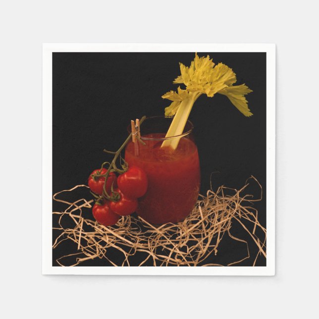 Serviette - Motiv Cocktail Wodka Tomate Pappersservett (Framsidan)