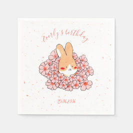 Serviette papier personnalisé anniversaire Lapin Pappersservett