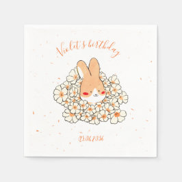 Serviette papier personnalisé anniversaire Lapin Pappersservett