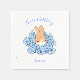 Serviette papier personnalisé anniversaire Lapin Pappersservett