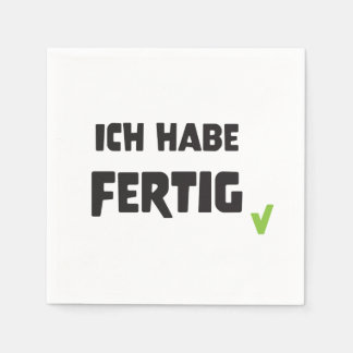 Servietten "Ich habe fertig" Pappersservett