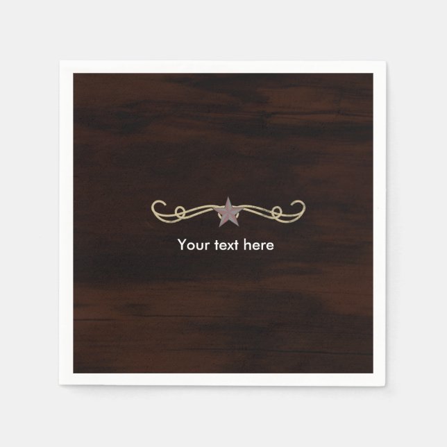Servietter för cocktail till Western Star Country  Pappersservett (Framsidan)