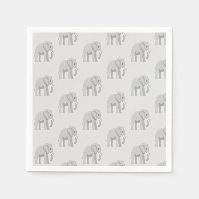 Serviettes d'anniversaire à motif éléphanteau fant pappersservett (Framsidan)