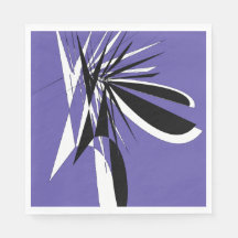 Serviettes en Papier Violettes au Design Graphique