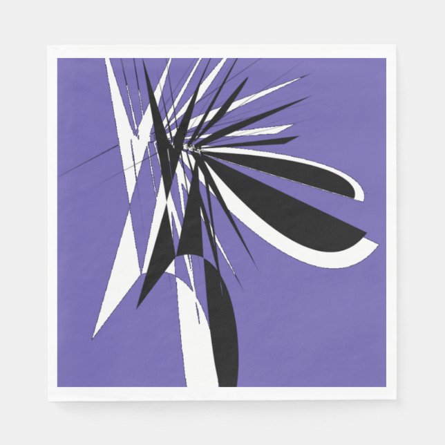 Serviettes en Papier Violettes au Design Graphique Pappersservett (Framsidan)