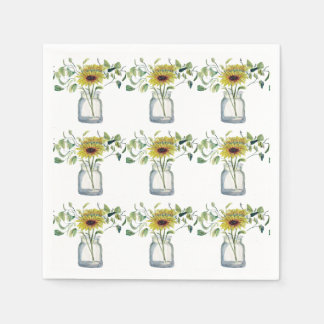 Servilleta con diseño de florero y mar pappersservett