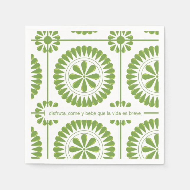 servilleta de papel con Disño mexicano Pappersservett (Framsidan)