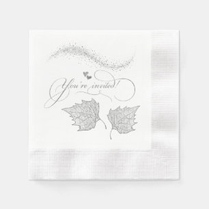 Servilleta de papel estás invitado para boda pappersservett