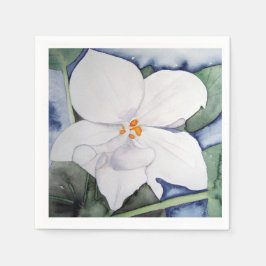 Servilleta papel violeta africana en acuarela pappersservett