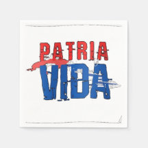 Servilleta Patria y vida