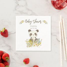 Servilletas de papel Baby Shower Panda Pappersservett