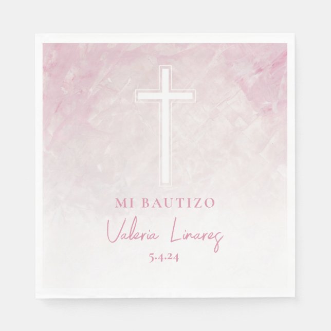 Servilletas Mi Bautizo Rosita Spain Napkins Pappersservett (Framsidan)