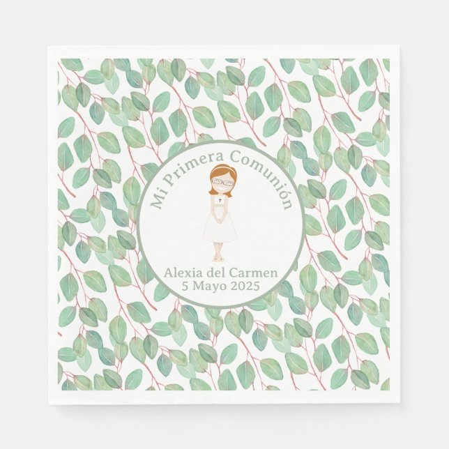Servilletas modelo Alexia Primera Comunión Pappersservett (Framsidan)
