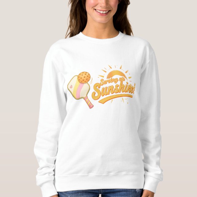 Serving Up Sunshine - Sunny Pastel Pickleball Life T Shirt (Framsida)