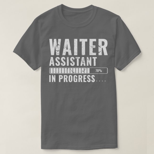Servitör assistent i utbildning av framtida arbeta t shirt (Design framsida)