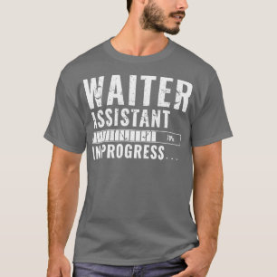 Servitör assistent i utbildning av framtida arbeta t shirt