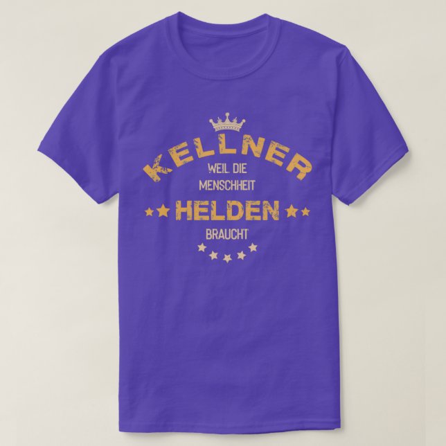 Servitör eftersom mänskligheten behöver hjältar t shirt (Design framsida)