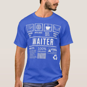 Servitör Humor Restaurant som står Studenten T Shirt