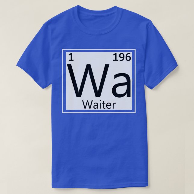 Servitör Periodisk Inslag Restaurant Waitress T Shirt (Design framsida)