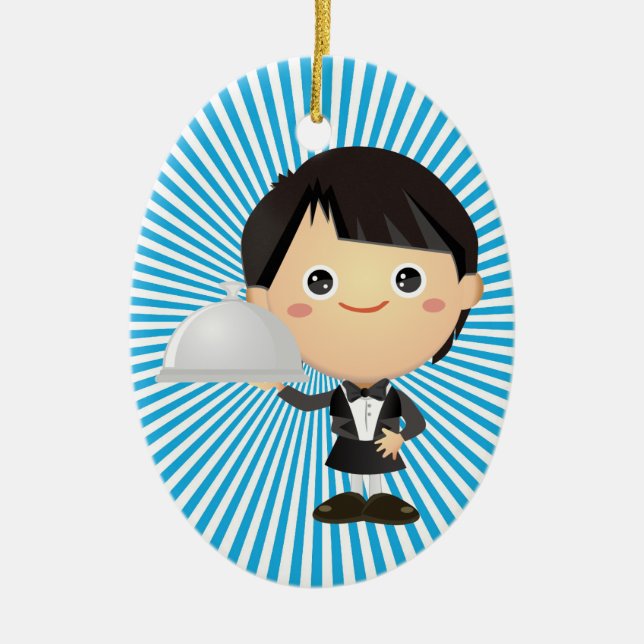 Servitör - server - SRF Julgransprydnad Keramik (Framsidan)