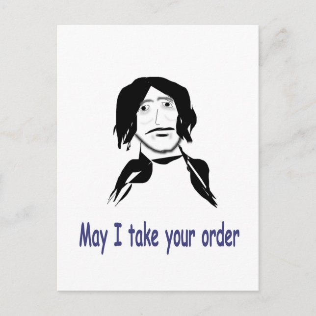 servitör vykort (Framsida)