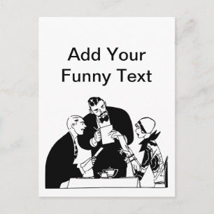 Servitören - Restaurant Humor Vykort