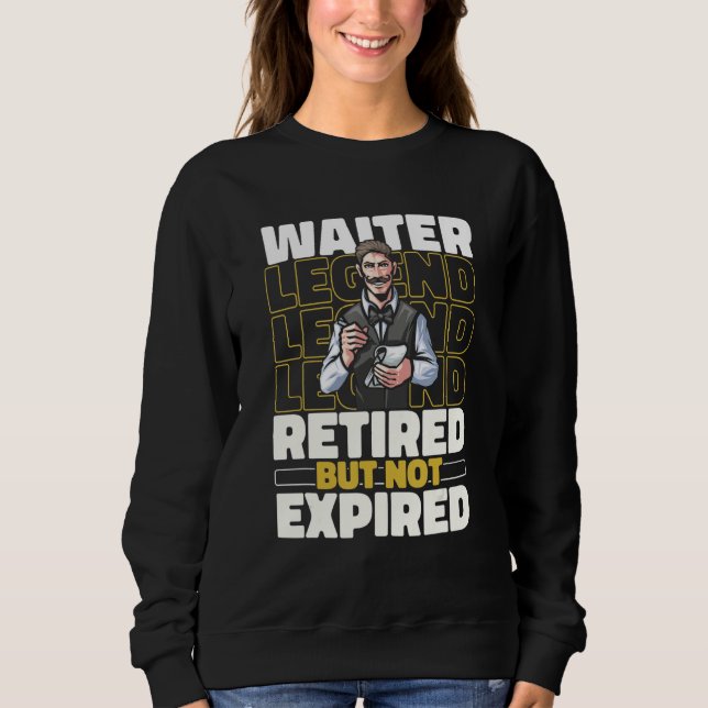 Servitris Pensionerad   Servitör Kypare T Shirt (Framsida)