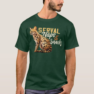 Servlarver och snäckor i Serval Cat African i Vild T Shirt