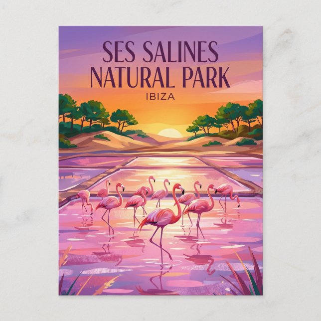 Ses Salines naturpark Spanien Vykort (Framsida)