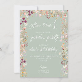 Sesage 1 födelsedagskalender party-trädgårdsodling inbjudningar