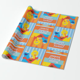 Sesame Pals Birthday Mönster Presentpapper